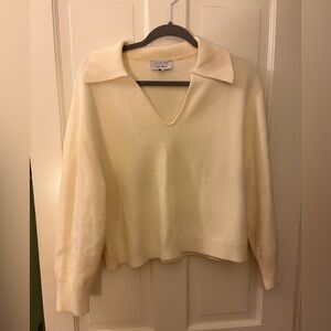⚡️FLASH SALE⚡️& Other Stories Cream V-Neck Sweater